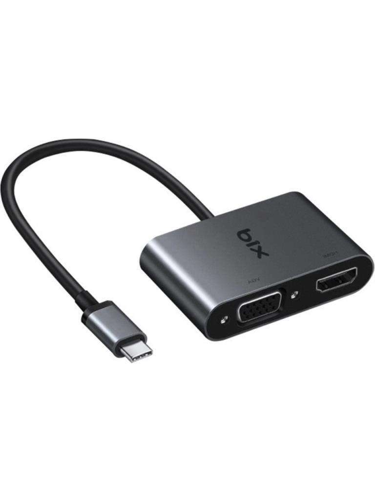 Bix BX14HB 2in1 Type-C 3.1 4K@30Hz HDMI & VGA iPad Pro, Macbook / Wind