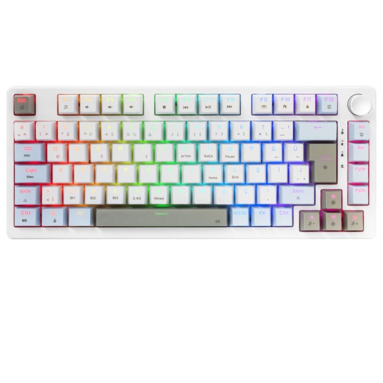 Gravion VEXOR RGB Mekanik Gaming Oyuncu Klavyesi 82 Tuş | 3 Mod Bluetooth + 2.4G + Kablolu Huano Brown Kahverengi %75