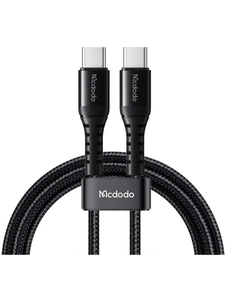 Mcdodo CA-5643 60W 3A TYPE-C To TYPE-C Şarj ve Data Kablosu Siyah - 2m