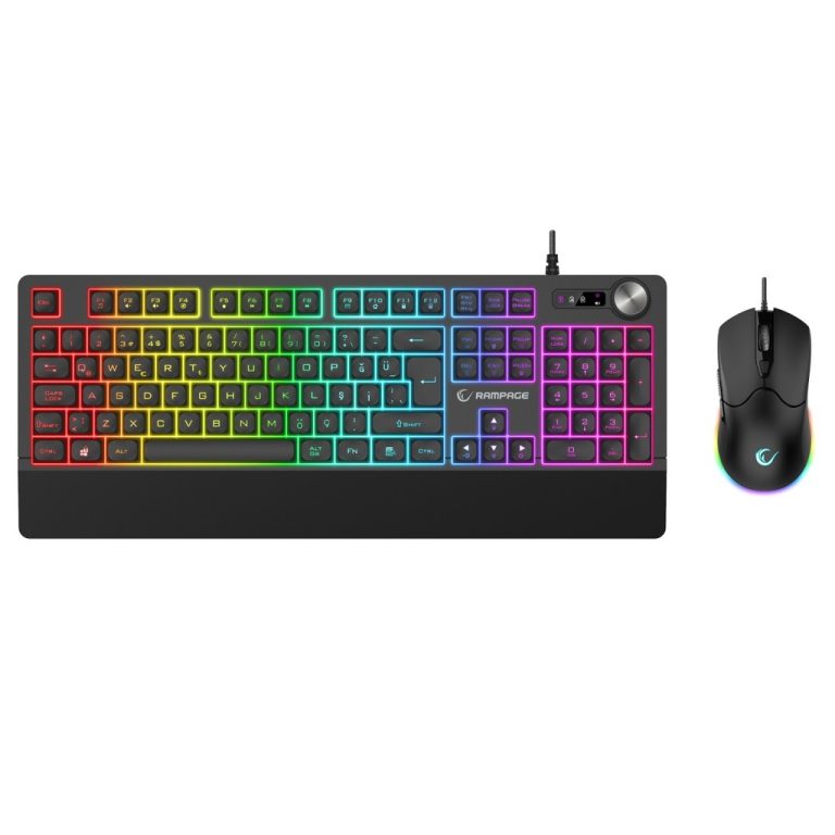 Rampage KM-9858 JAZZY V2 Siyah Usb RGB Aydınlatmalı Q 12800 DPI Mouse