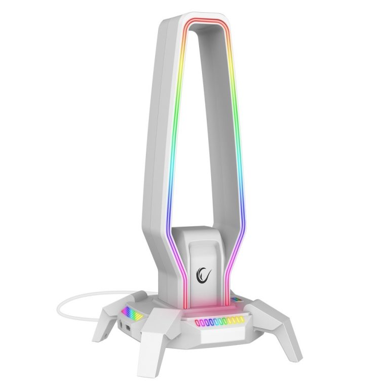 Rampage RM-H27 IGRIS Kulaklık İçin Stand RGB Işıklı 3*USB 1*Type-C Bey